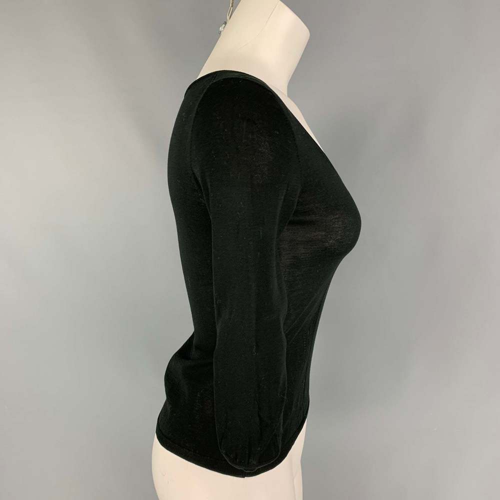 GUCCI Black Cotton Scoop Neck Pullover - Picture 2 of 5